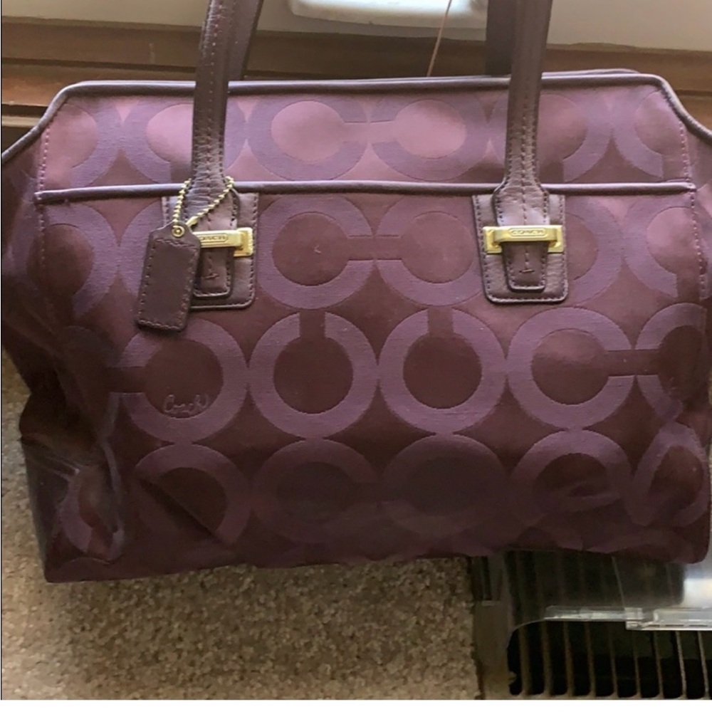 Coach F25501 Carryall plum Shoulder Tote Handbag - Picture 7 of 7